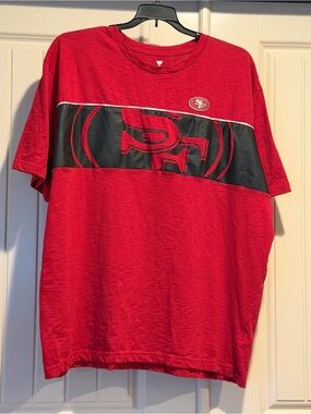 Mens Fanatics Red Short Sleeve San Francisco 49ers Logo Tee